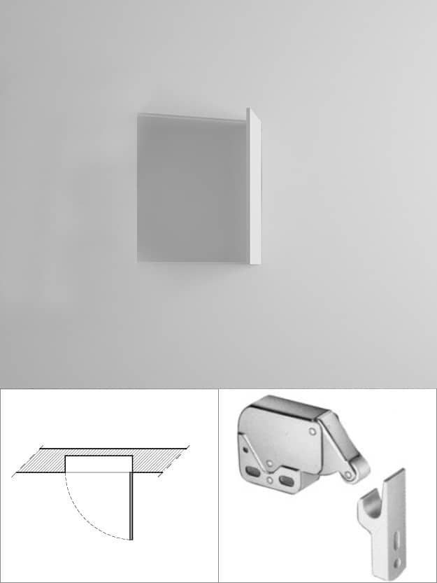 Invisible-shutter with single-panel push and pull door hand right